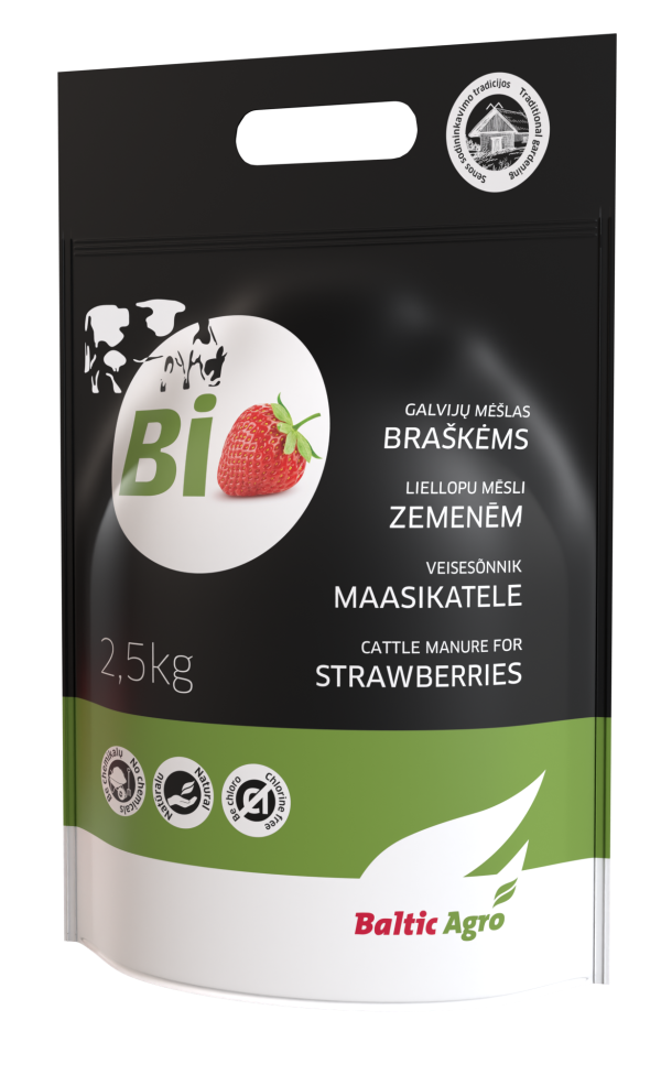 Organinės trąšos BALTIC AGRO braškių derėjimui skatinti, 2,5 kg
