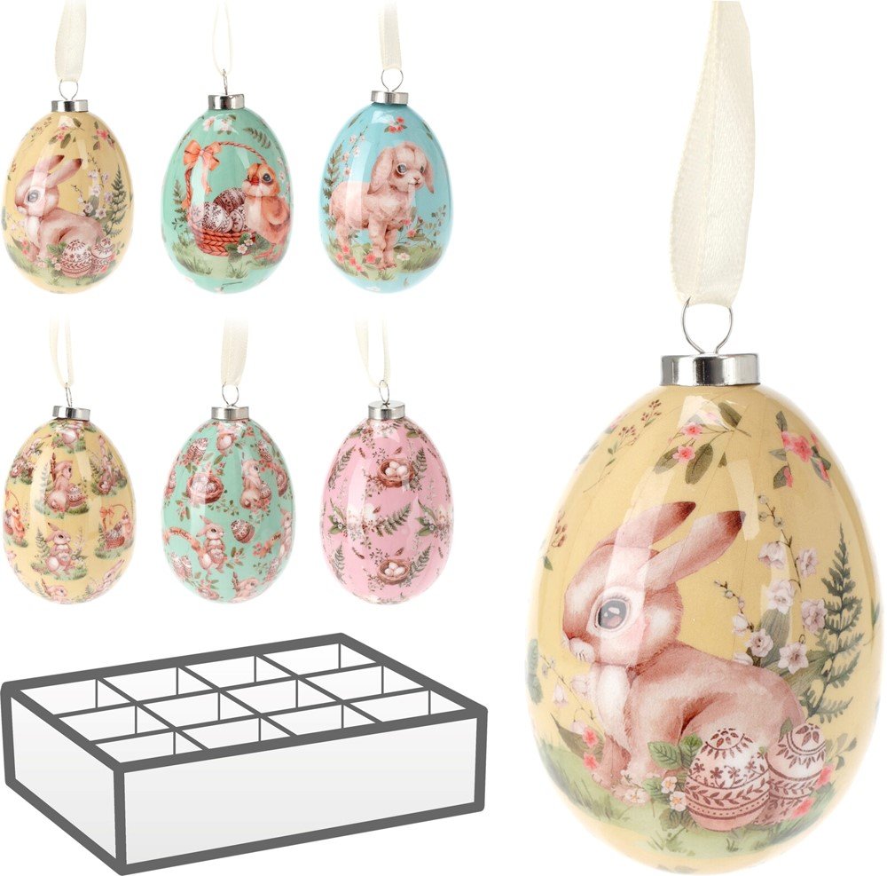 Pakabinama dekoracija Kiaušinis, 2 vnt., 6-ių dizainų, 18 cm