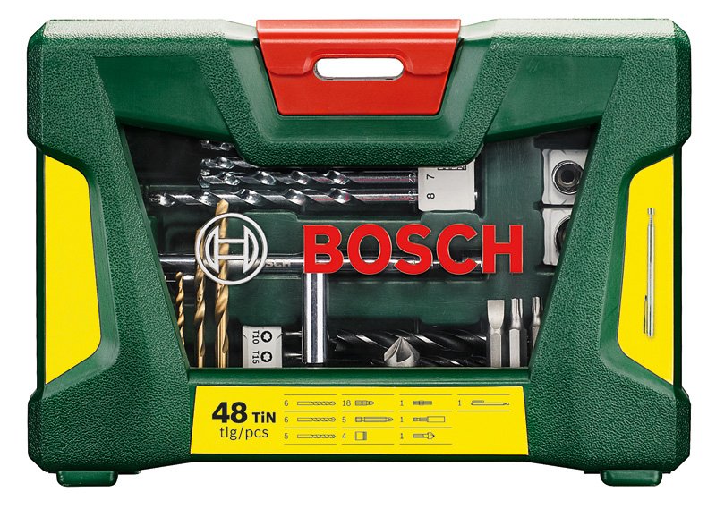 Grąžtų ir sukimo antgalių rinkinys BOSCH V-Line, 48 dalių