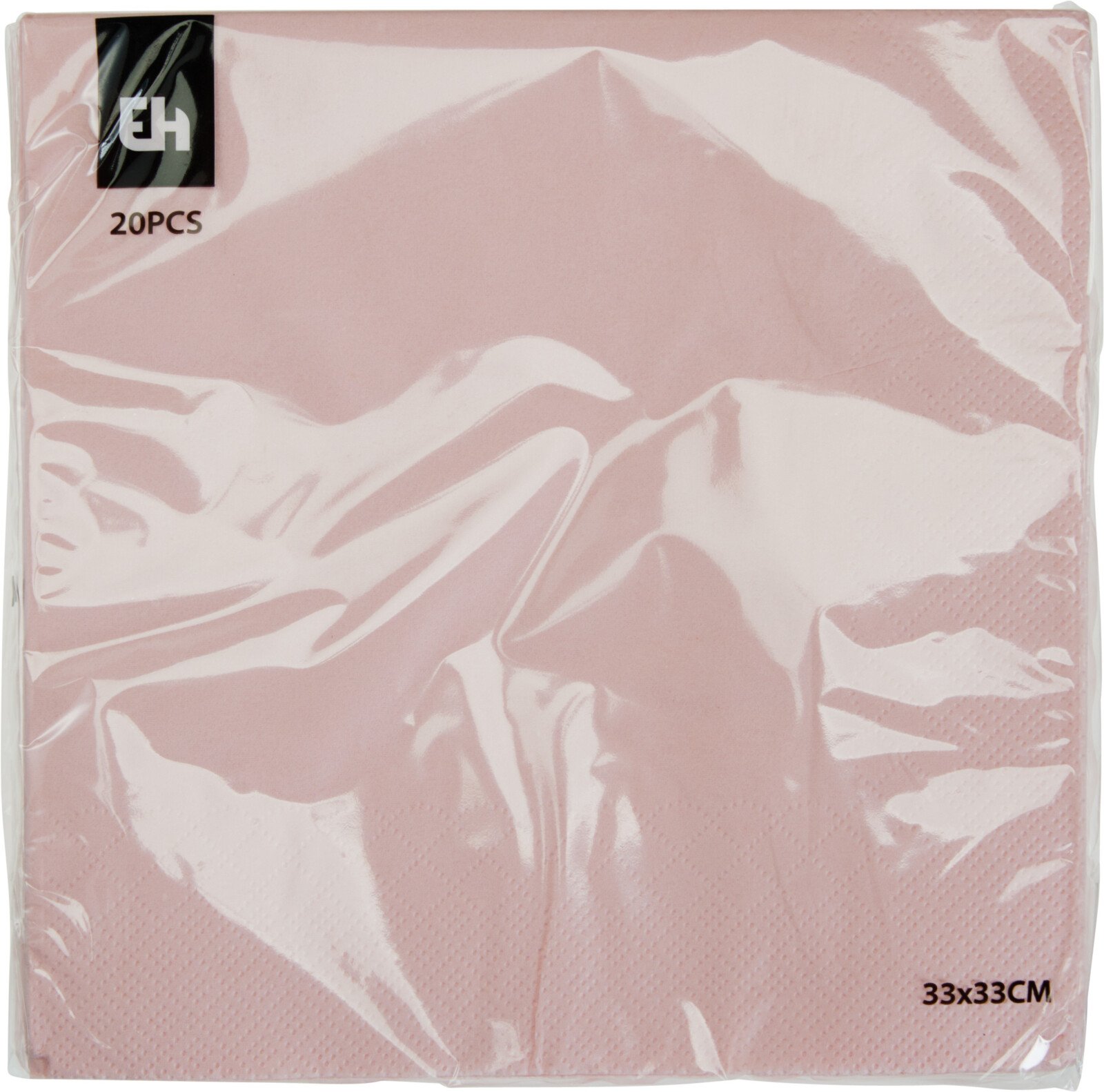 Servetėlės, 33 x 33 cm, 20 vnt., rožinės sp.