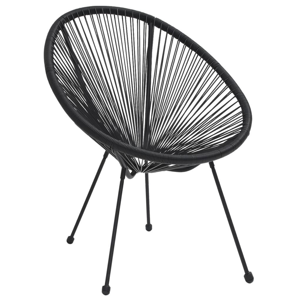 Kėdė NOVELLY HOME SC-093KD, plienas, sintetinis ratanas, juoda, matmenys: 72 x 67 x 86 cm., maks. apkrova iki 120kg