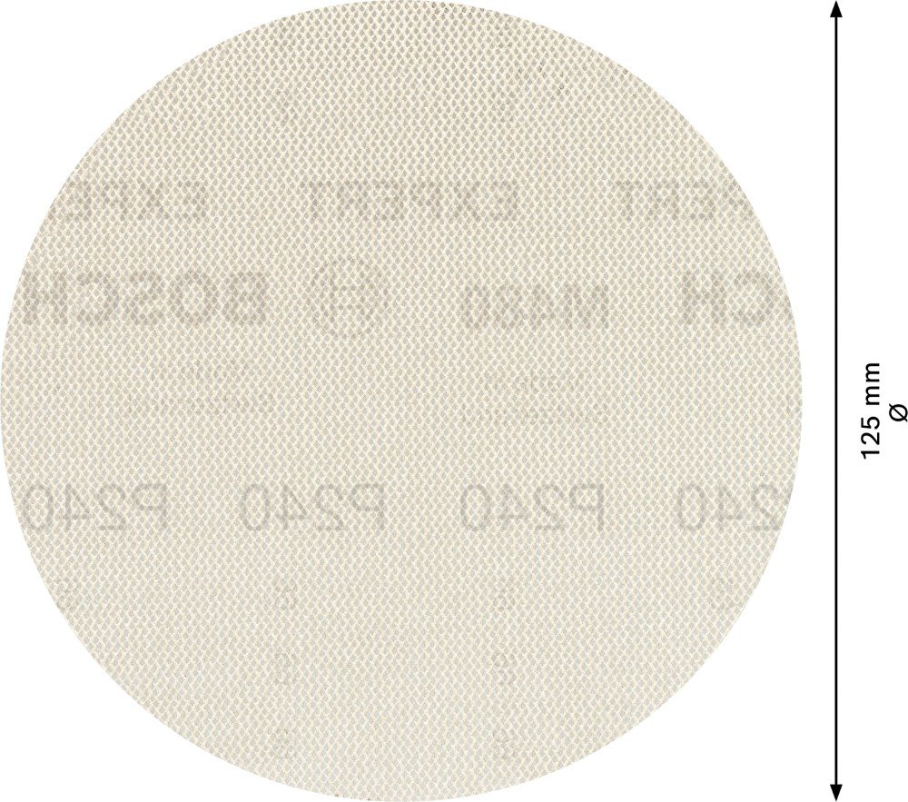 Šlifavimo tinklelis BOSCH, M 480, 125 mm, G240, 5 vnt.