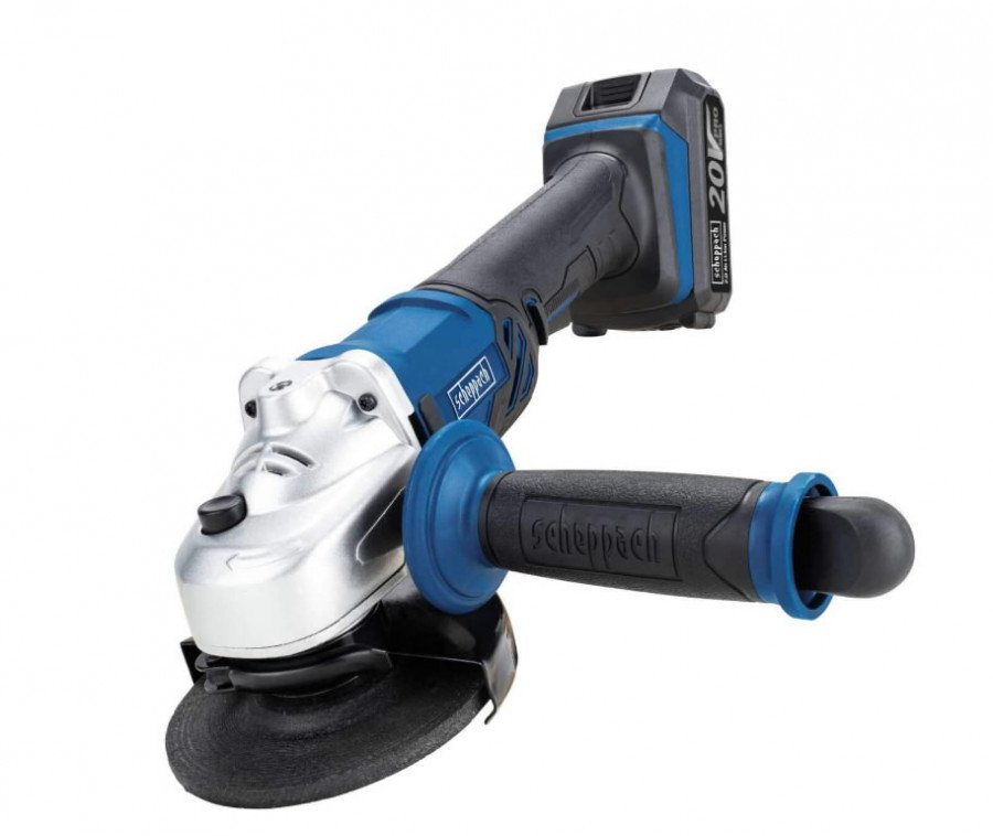Akumuliatorinis kampinis šlifuoklis SCHEPPACH CAG115-20PROS, 1x2,0 Ah, GEN1