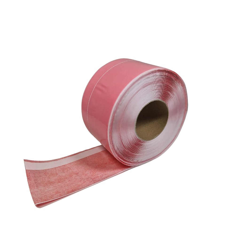 Pilnai dengta klijais langų sandarinimo juosta OLIVE Window Full Glue Inside Tape, rožinės spalvos, vidinė, 100mm/25m