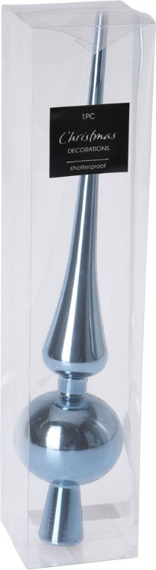 Kalėdinės eglutės viršūnė, įvairaus dizaino, melsvos sp., aukštis - 27,5 cm