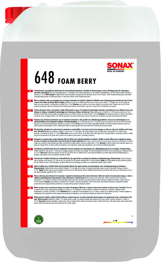 Automobilinis šampūnas - putos SONAX "Berry", 25 L