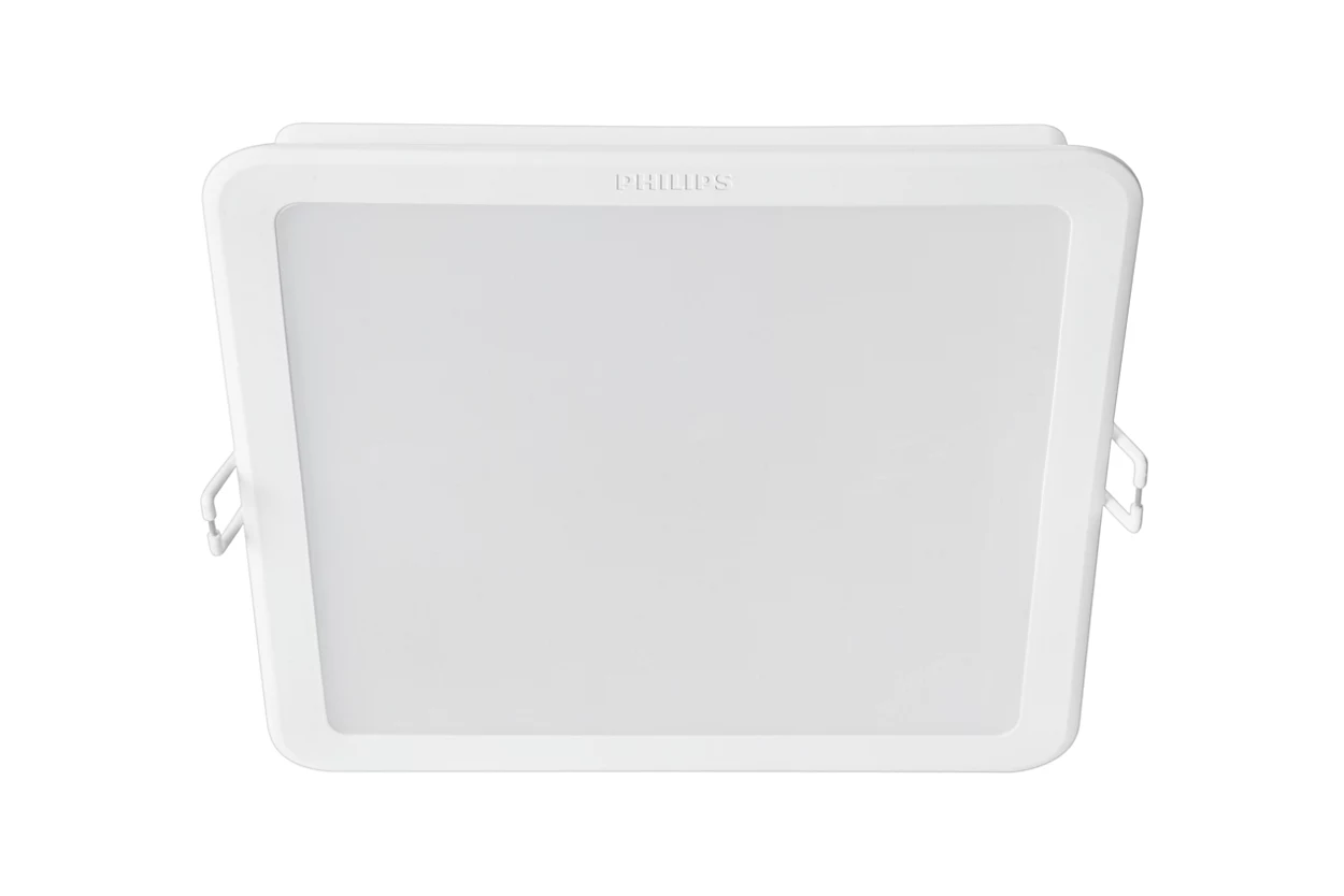 Montuojamas šviestuvas panelė PHILIPS Meson, įleidžiama, LED 17 W, 3000 K, 1600 lm, kvadratinė, baltos sp., 165 x 165 mm