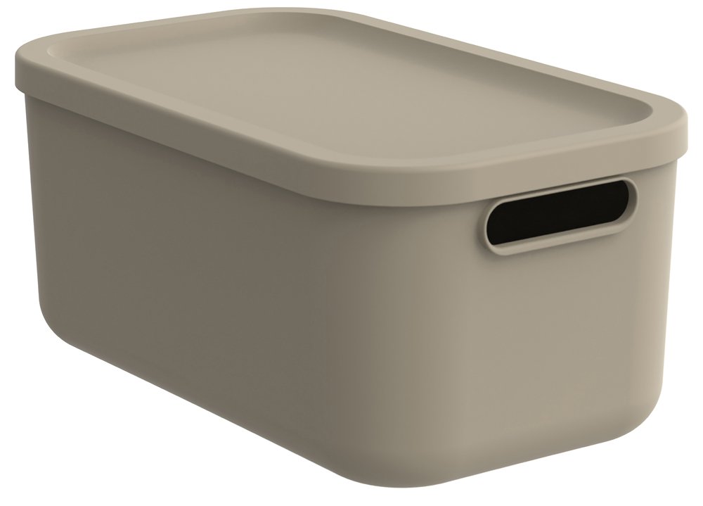 Daiktadėžė ROTHO Albula, 12 l, su dangčiu, kapučino sp.