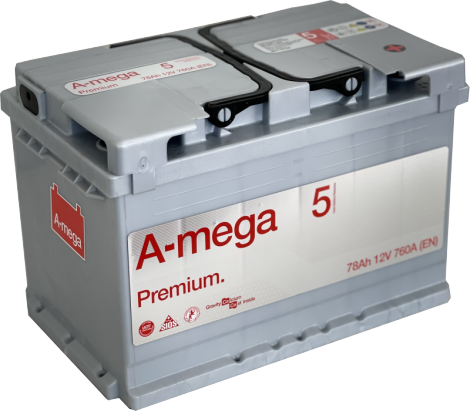 Akumuliatorius A-MEGA PREMIUM 12 V, 78 Ah, 760 A, EN