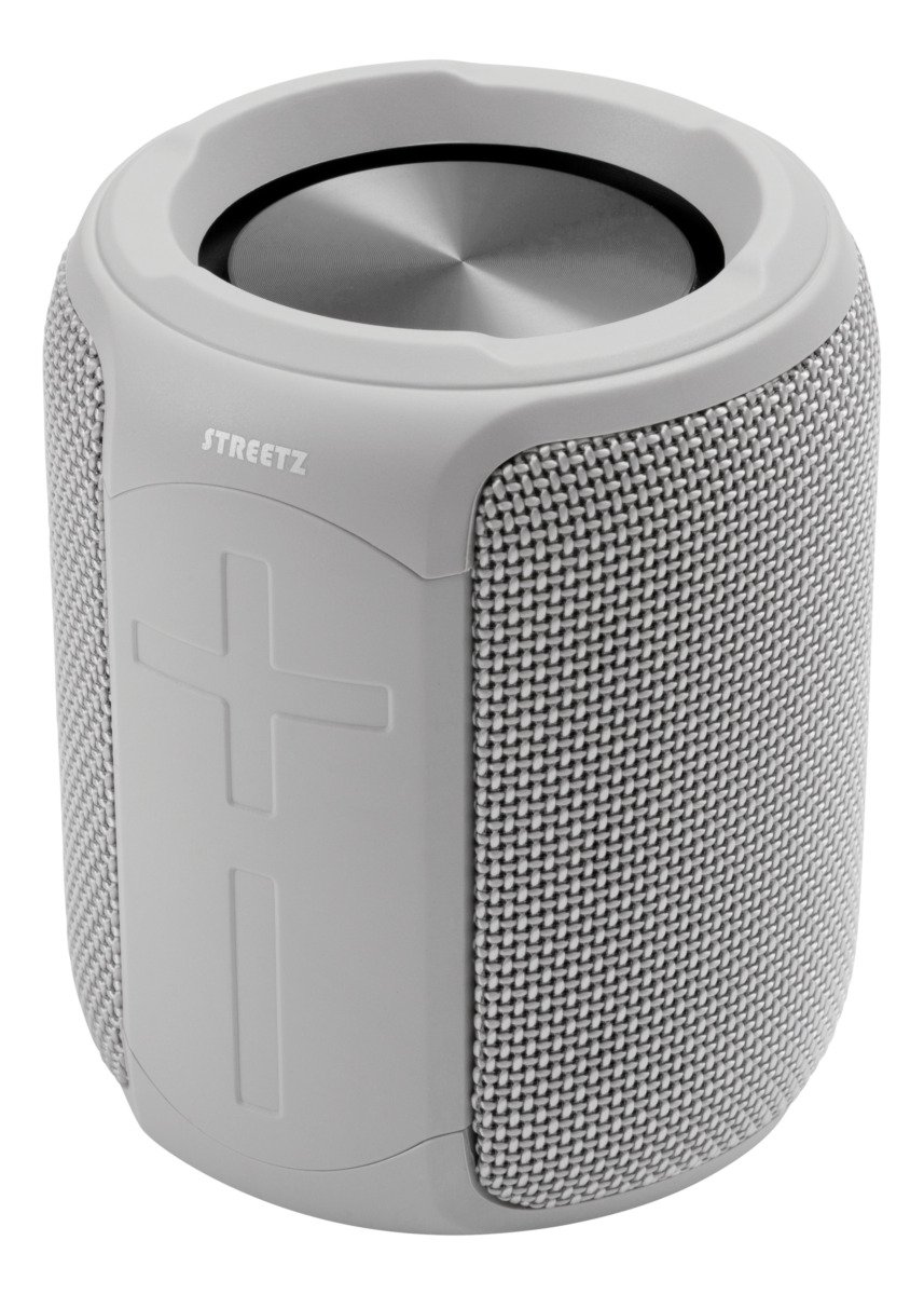 Kolonėlė STREETZ CM766, 10 W, IPX7, 3,5 mm, AUX, micro SD lizdas, atspari vandeniui, Bluetooth 5, veikimo laikas - 10 val., pilkos sp.