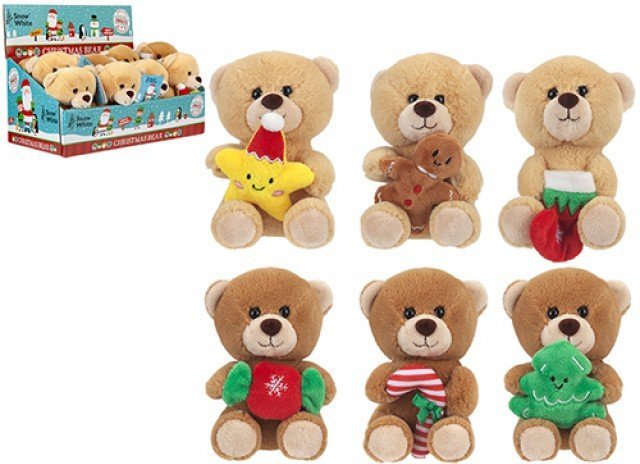 Minkštas žaislas SNOW WHITE, meškiukas, rudas, su įvairiais priedais, 12 cm, 446177