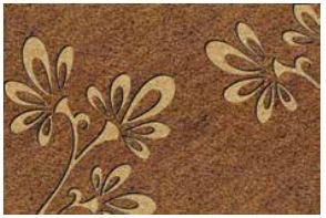 Kilimėlis RICCO Garden Coco Flowers, 40 x 60 cm, kokoso plaušas, pagrindas vinilas, 711-003