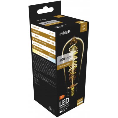 Filamentinė LED lemputė AVIDE, E27, ST58, 4.5W, EW, 2700K, 400 lm
