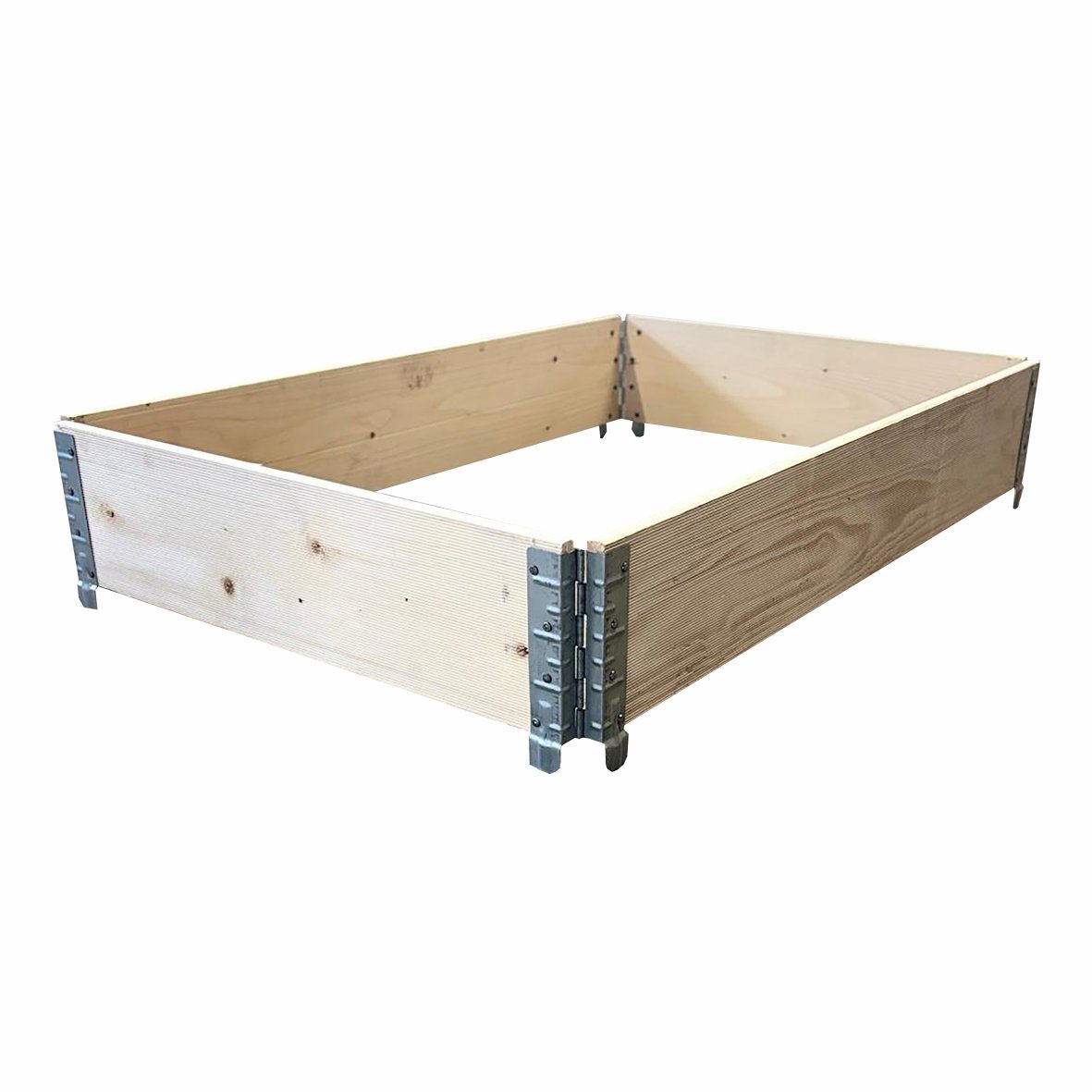 Medinė pakelta lysvė KLASIKA GARDEN, 120 x 80 x 19,5 cm, metaliniai kampai