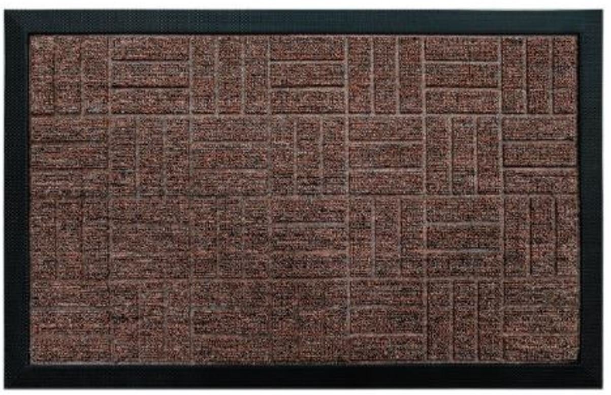 Kilimėlis RICCO Vigo, 45 x 75 cm, tekstilė, pagrindas guma, rudos spalvos, 668-302