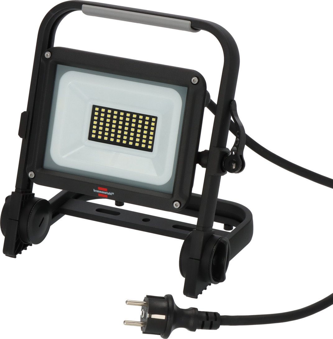 LED prožektorius BRENNENSTUHL Jaro 4060 M, 30 W, 3450 lm, 6500 K, 220-240 V, IP65, IK08, laido ilgis 3m, pastatomas, juodos sp.