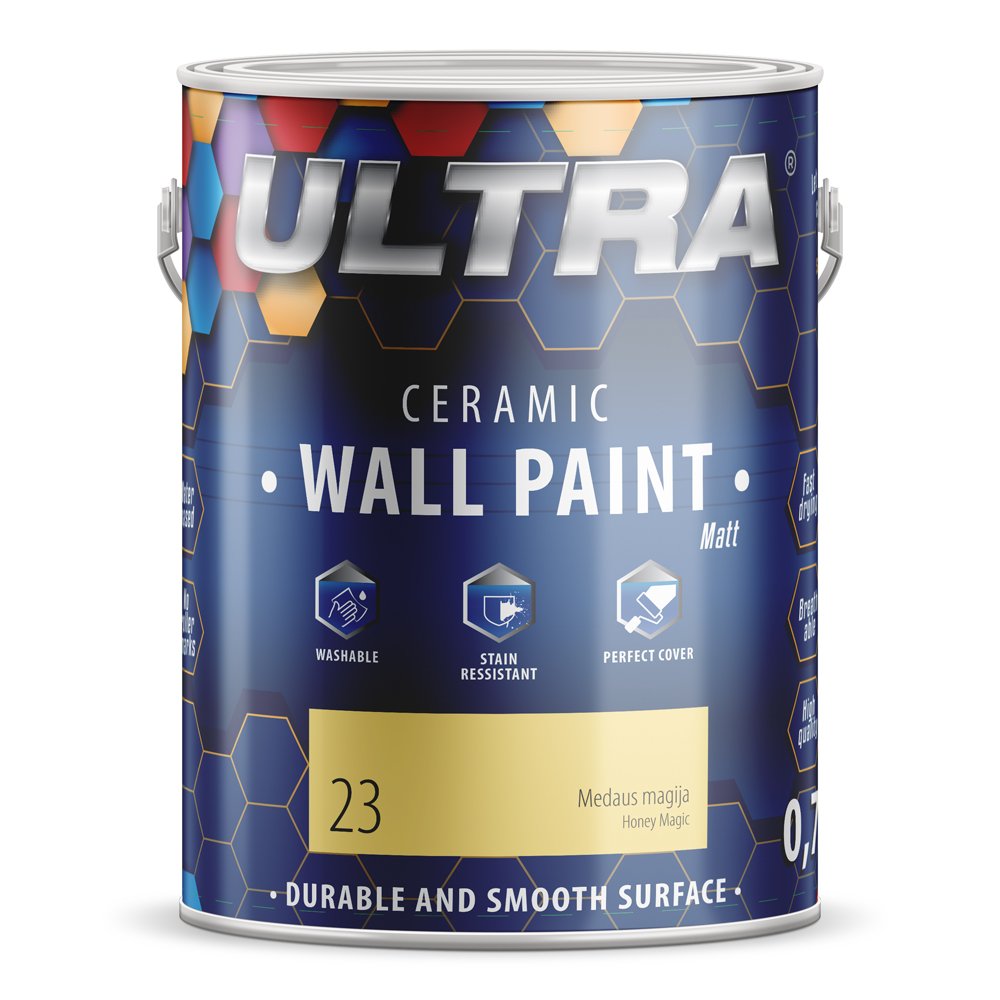 Interjero dažai ULTRA Ceramic, 0,7 l, Medaus magija sp. (23)