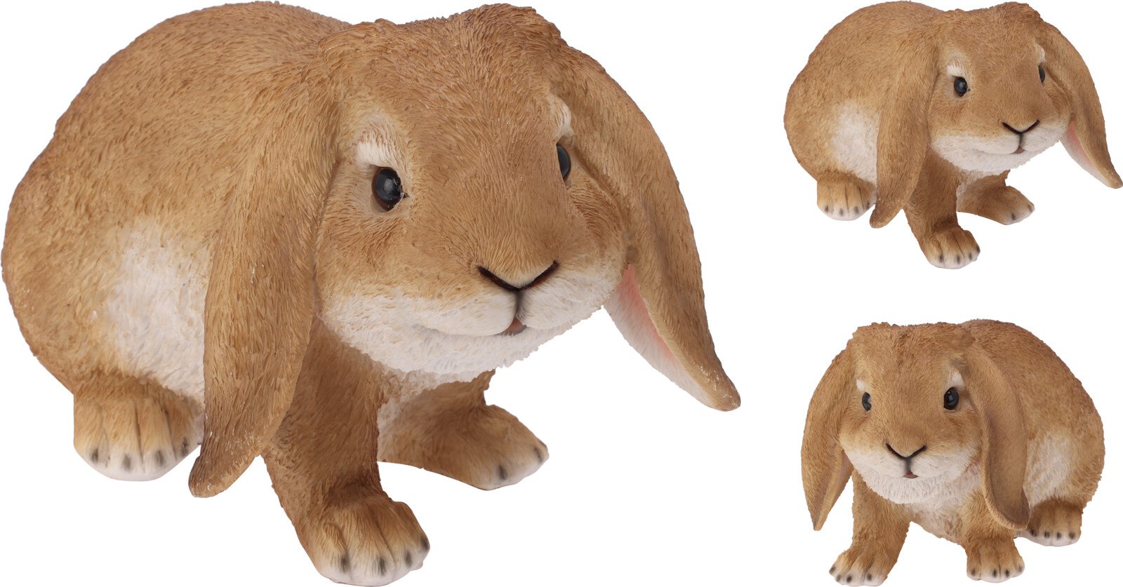 Sodo dekoracija ZUIKIS, 2 skirtingio dizainai, rudos sp., 31,5 x 16,5 x 17,5 cm.