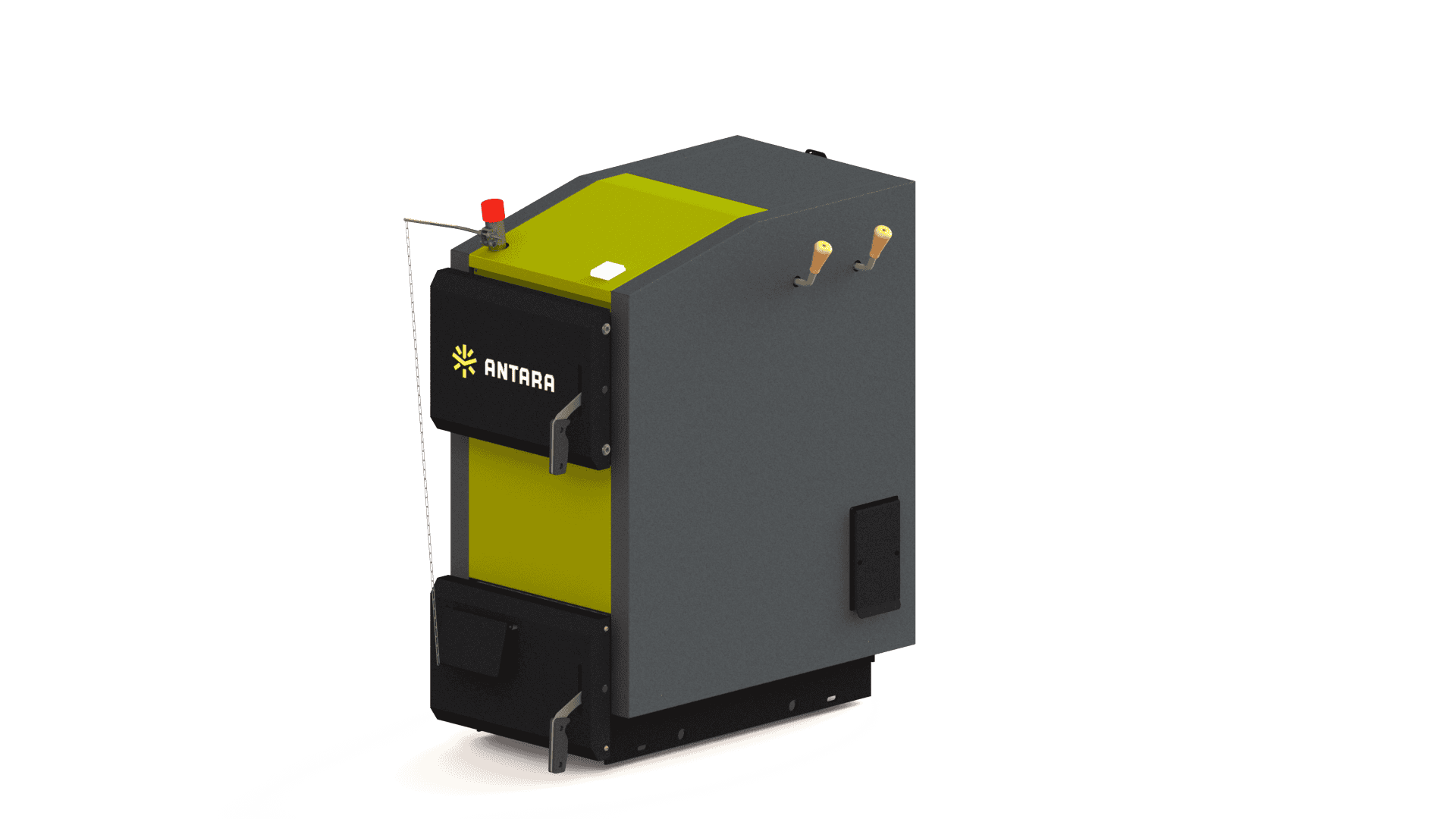 Kieto kuro, apatinio degimo katilas ANTARA K-16 D, dešininis, 16kW