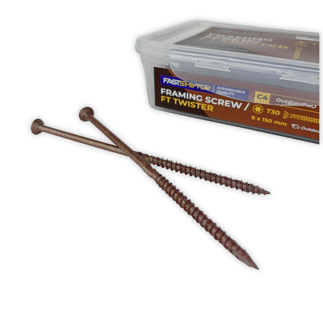 Konstrukciniai medsraigčiai FASTSHIFTER TWISTER,  6 x 150 mm, T30, 100 vnt.