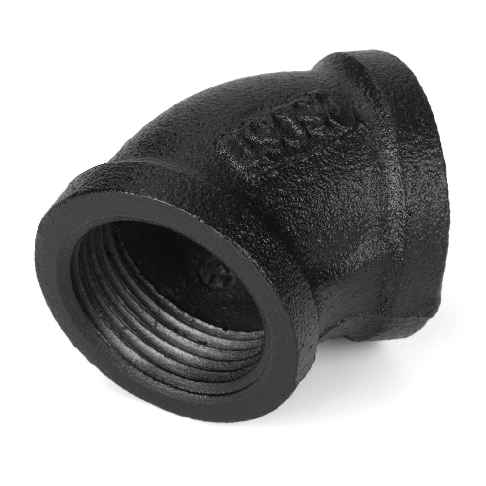 Dekoratyvinė alkūnė RUSTICLINE, 3/4", 45°, RT-4, juodos sp.