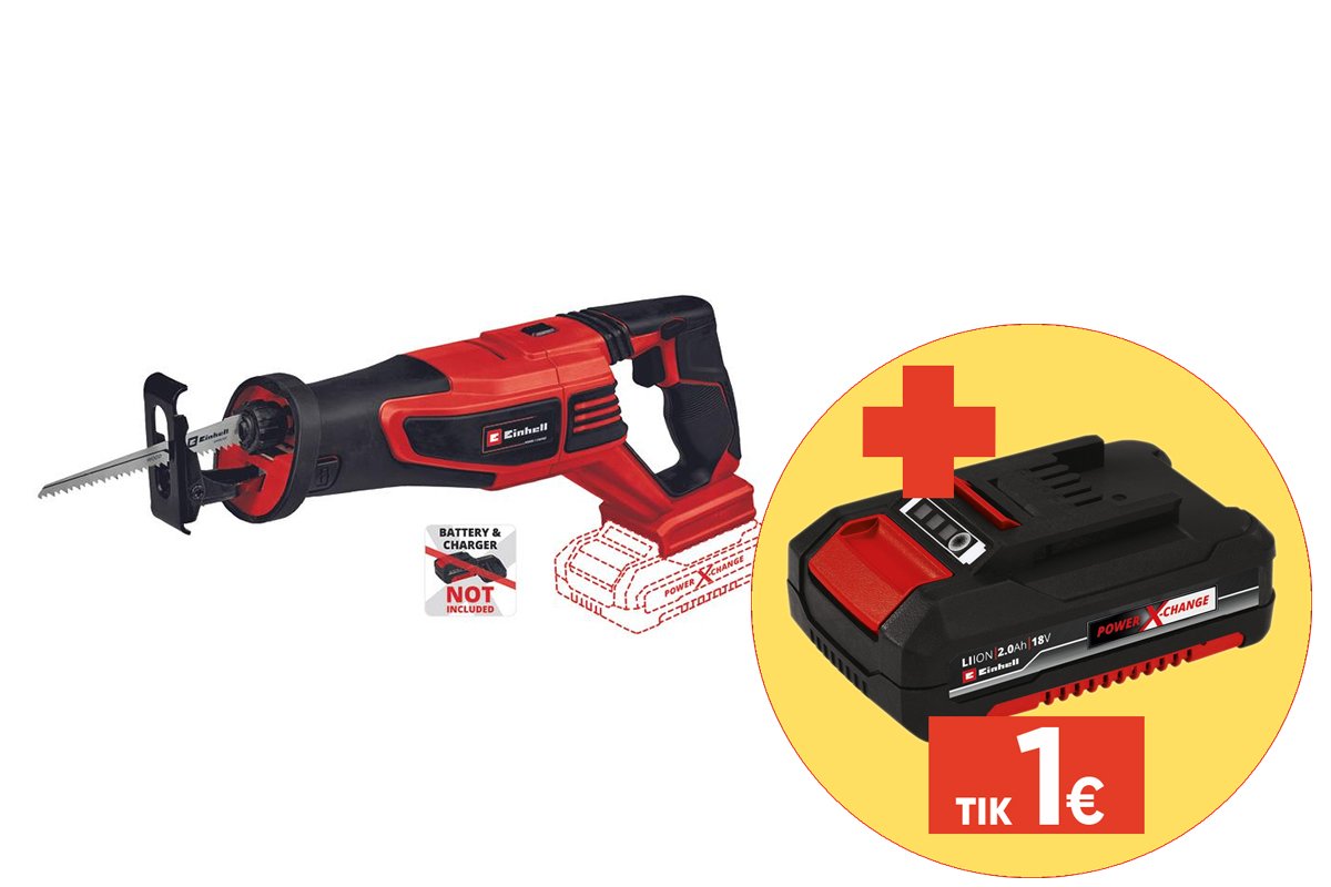 Akumuliatorinis tiesinis pjūklas EINHELL TE-AP 18/28 Li BL, Solo, eigos aukštis 28 mm