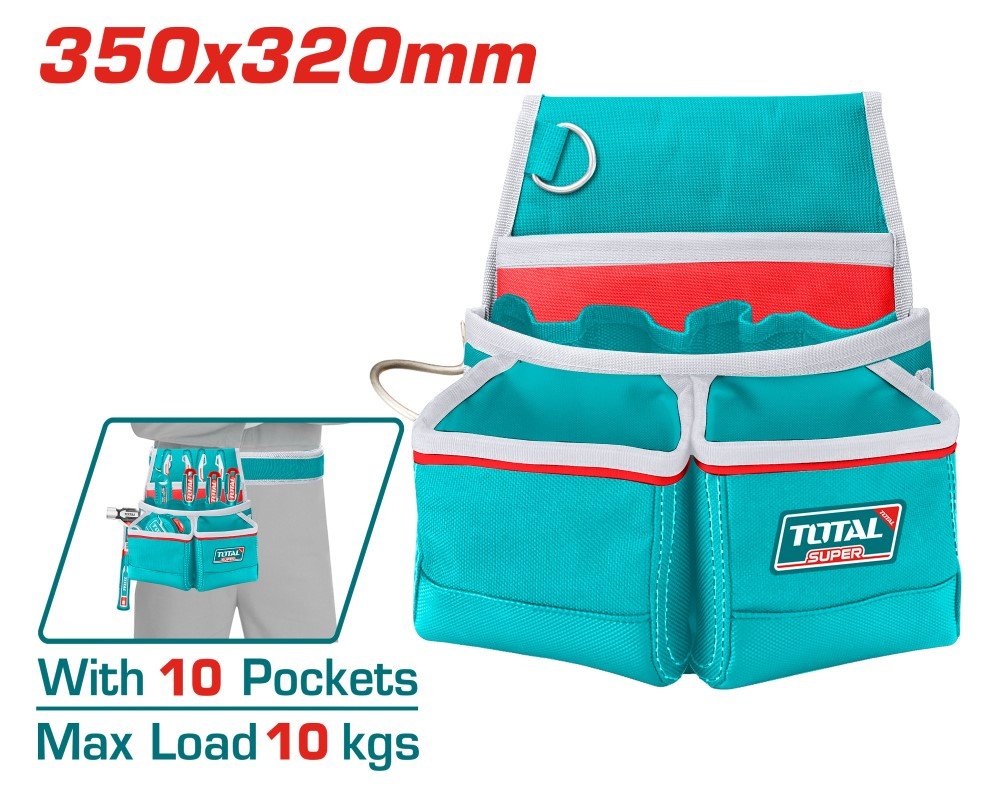 Darbo įrankių dėklas TOTAL, 10 dalių, 10 kg, 35x32 cm, THT16P10125