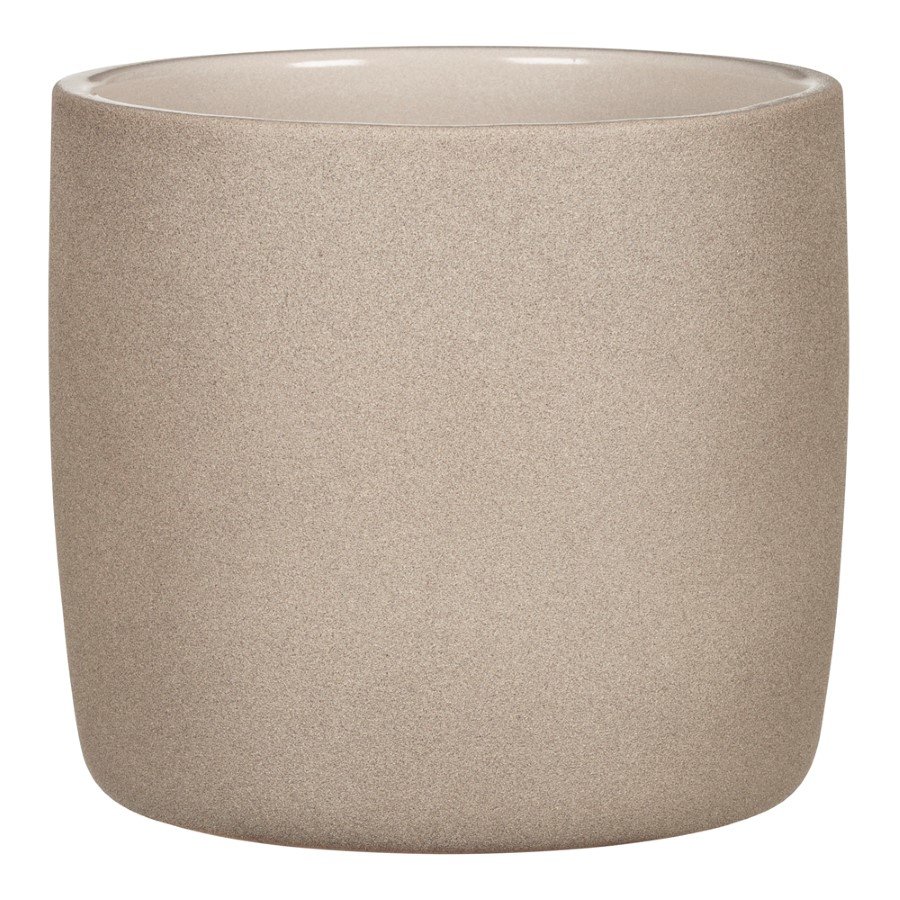 Kambarinis keraminis vazonas SCHEURICH Taupe Stone (900/18), smėlio sp., vazono skersmuo 18 cm.