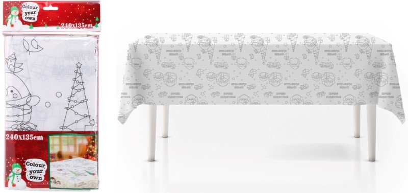 Kalėdinė staltiesė Nuspalvink Pats, 240 x 135 cm