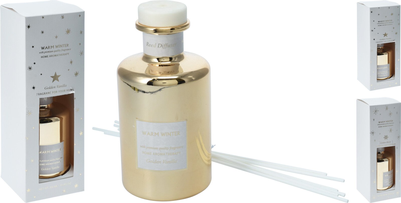 Namų kvapas, su lazdelėmis, 2 kvapai: beržas, vanilė, 300 ml