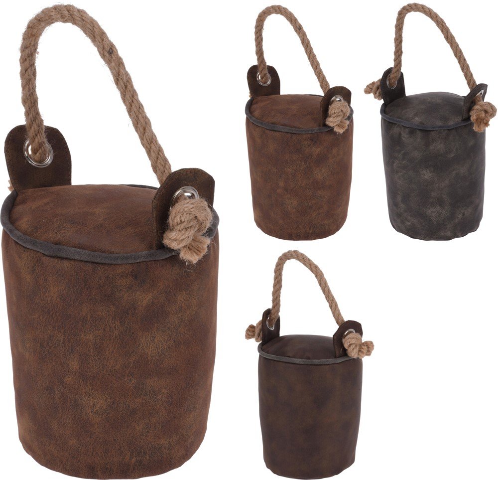 Dekoratyvinis durų stabdis Kibirėlis, 13 x 16 x 13 cm, 3 skirtingos sp.