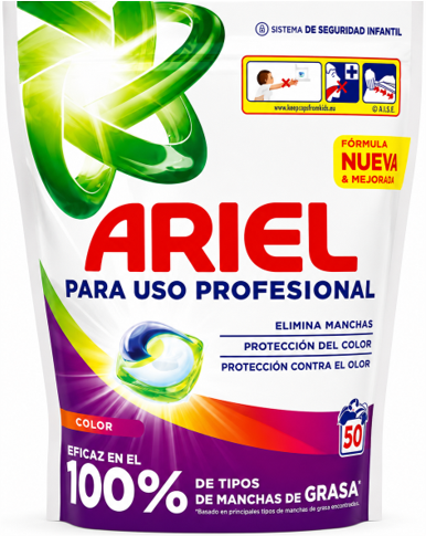 Skalbimo kapsulės ARIEL Profesional Color, spalvotiems skalbiniams, 50 vnt.