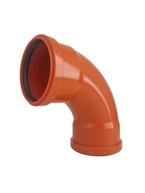 Lauko nuotekų dviguba alkūnė MAGNAPLAST PVC KG, DN 110/87°