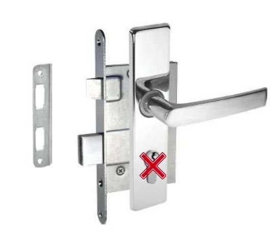Įleidžiama spyna KURZEMES 31003 407Z-35803/C, su rankena, be cilindrinio mechanizmo