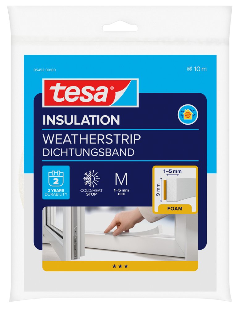 Sandarinimo putos TESA, balta, 10m x 9mm x 5mm