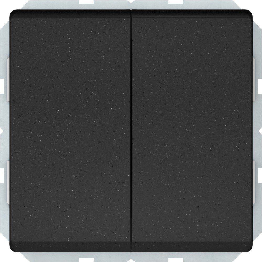 Perjungiklis VILMA ST150, 2 klavišų, įleidžiamas, be rėmelio, juoda matinė sp., P(6+6)10-020-02