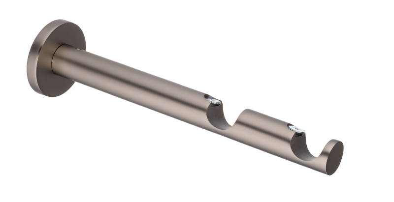 Laikiklis karnizui  STOL-KAR CLASSIC, D-19/19mm, L-15cm, dvigubas, metalinis, matinio chromo sp.