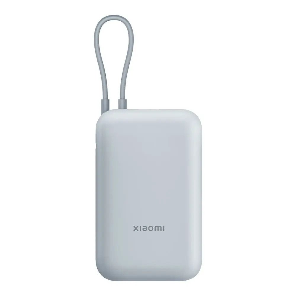 Išorinė baterija XIAOMI, 10000mAh, integruotas kabelis, mėlynos sp., BHR9073GL