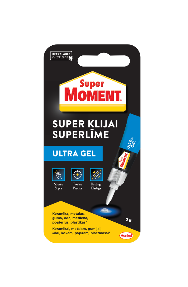 Universalūs klijai MOMENT Gel, 2 g