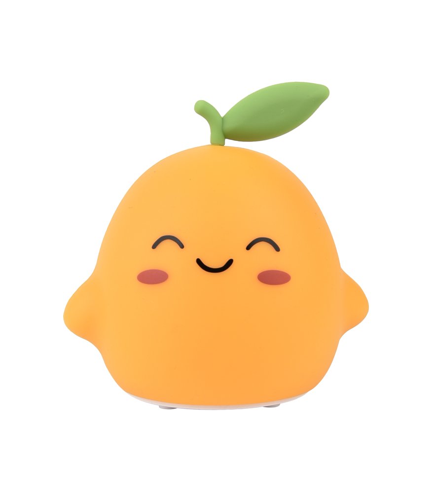 Naktinis šviestuvas ODDY Apelsinas, įkraunama baterija USB-C laidu, 1200 mAh, silikoninis