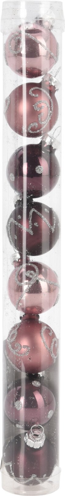 Eglutės žaisliukų rinkinys, 8 vnt., skersmuo 30 mm