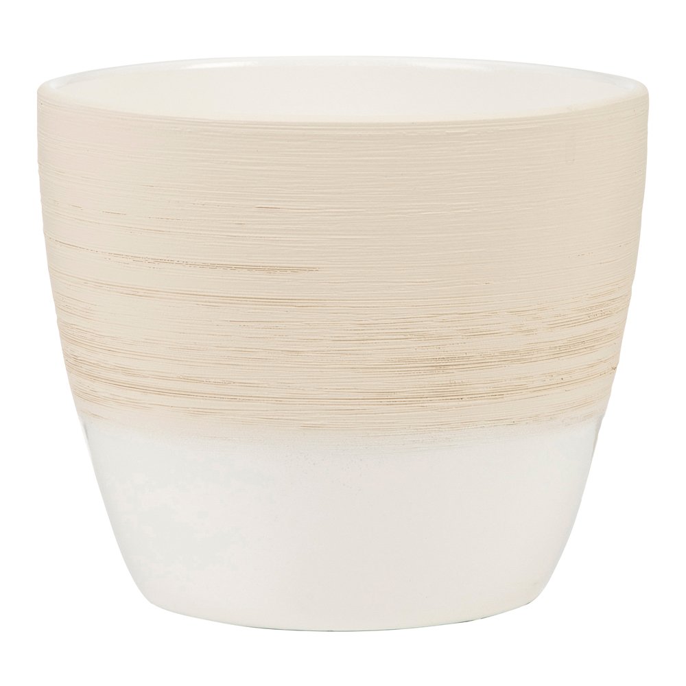 Kambarinis keraminis vazonas SCHEURICH Vanilla Cream (950/16), kreminės sp., vazono skersmuo 16 cm.