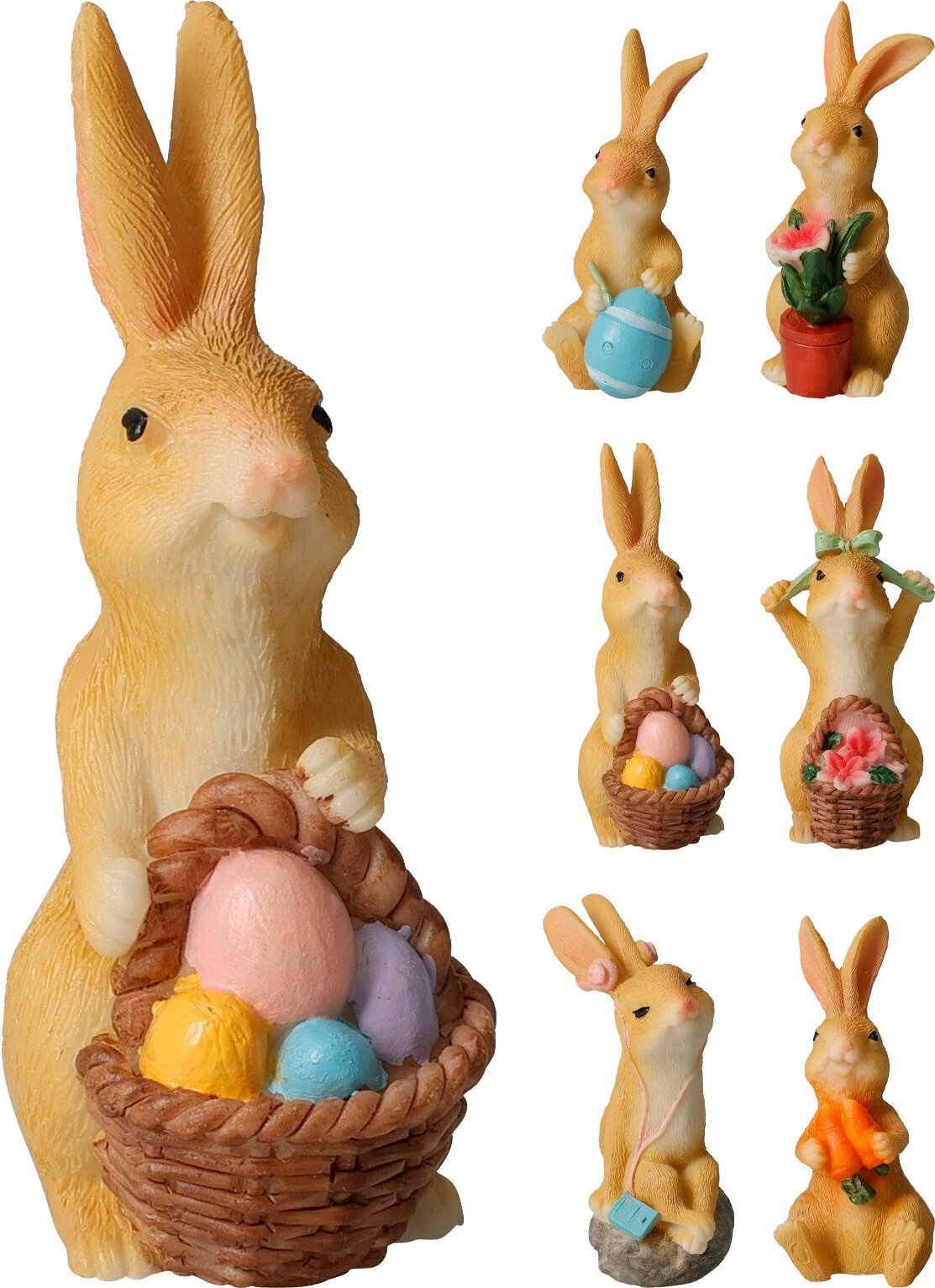 Velykinė dekoracija Zuikis, 5 x 4 x 9 cm, 6 skirtingi dizainai