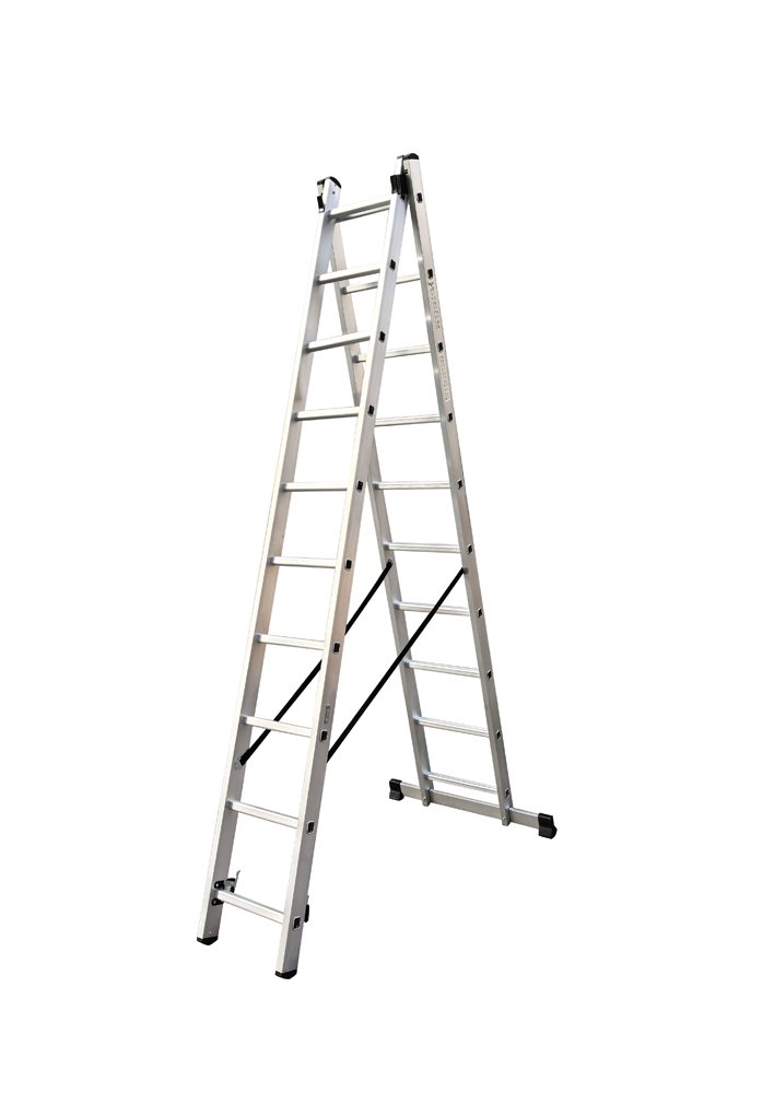 Kopėčios HERVIN EQUIPMENT, alium. universalios, 2x10 pakopų, 2720-4510 mm, AC0210AV2