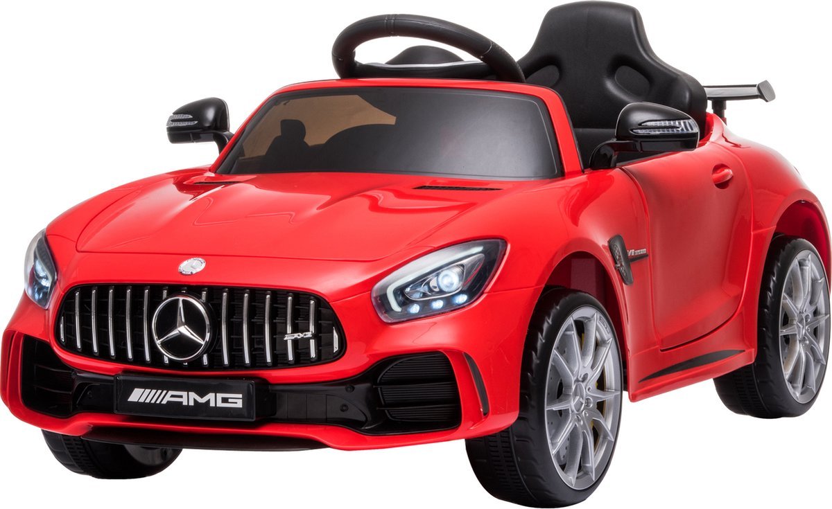 Vaikiškas elektromobilis HOMCOM, 370-144V90RD, Mercedes-AMG GTR, raudonos sp., 35W x 2, 12V 4.5Ah baterija, 3-5 km/val, 105x58x45 cm, A662160057