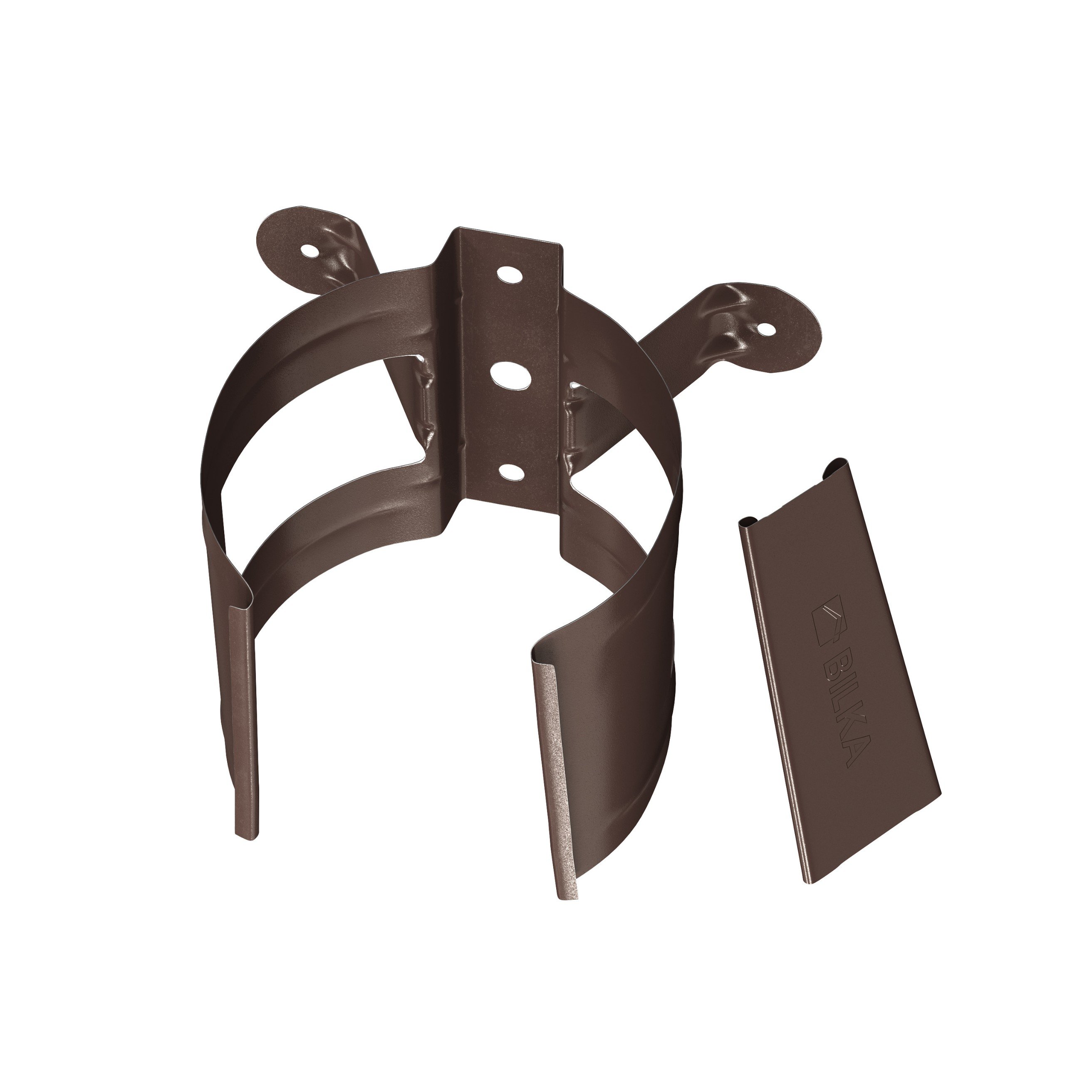 Lietvamzdžio laikiklis universalus BILKA, 90 mm, šokolado spalva, RAL8017