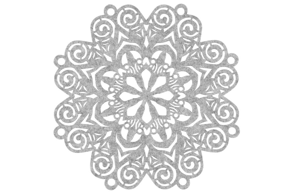 Kalėdiniai stalo padėkliukas WINTERIA Olga, 38 cm, pilka sp.