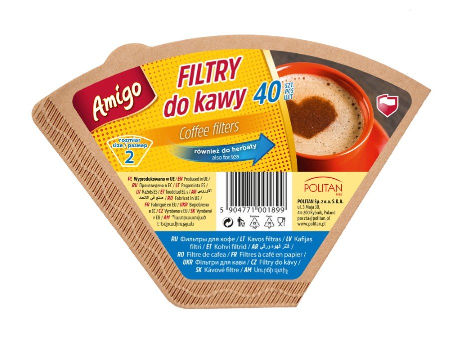 Kavos filtrai AMIGO, dydis N2, 40 vnt.