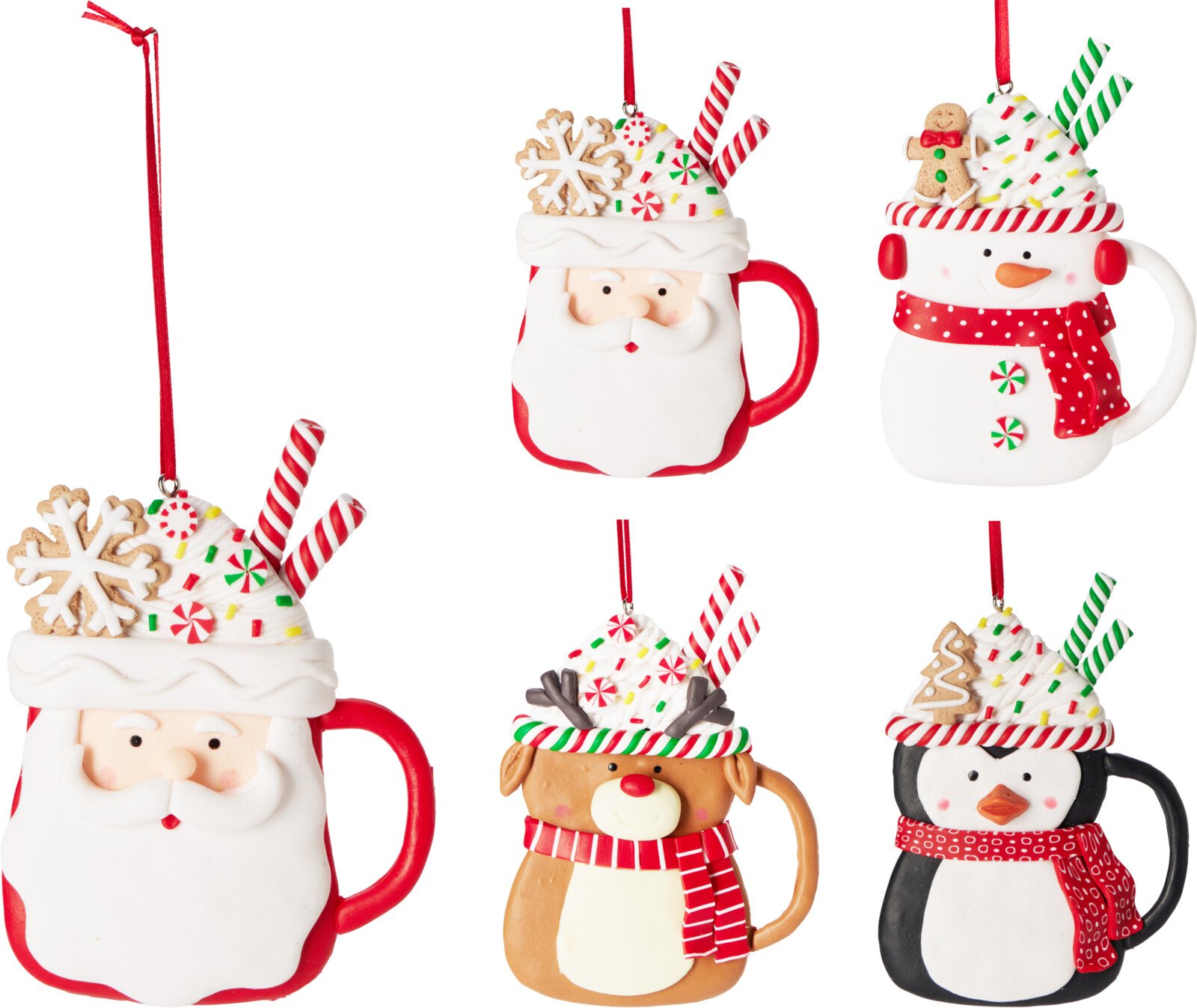 Eglutės žaisliukas Puodelis su karštu šokoladu, 4 skirtingi dizainai, 9,5 x 1,5 x 12,5 cm