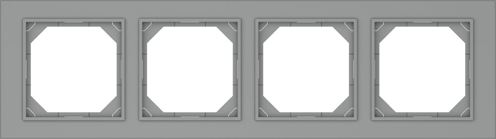 Rėmelis VILMA QR1000, 4 vietų, pilka matinė sp., R04 FIT LINE